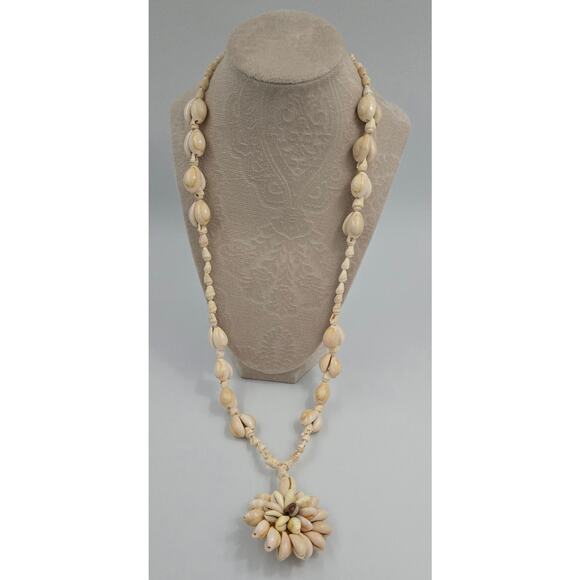 Bohemian Beach Style Cowrie Shell Necklace with Charm - Picture 1 of 10